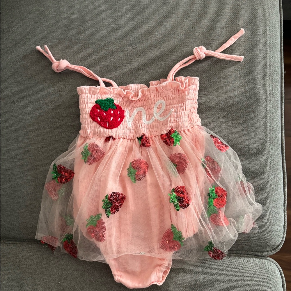 Pink Strawberry Baby dress